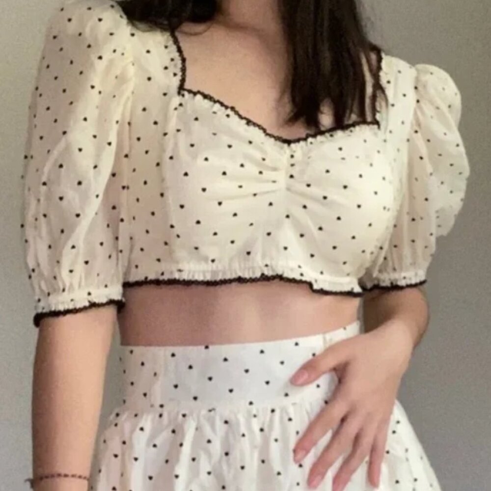 NWOT FOR LOVE & LEMONS Eden Crop Top XS $135 - Picture 5 of 7